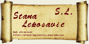 Stana Leposavić vizit kartica